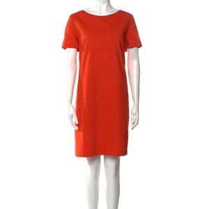 Theory linen shift dress tomato red size small